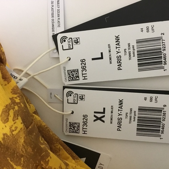 Adidas Paris Y-Tank Top Tennis Garment Women's Bold Gold Bra Lined HT3626 - Picture 9 of 12